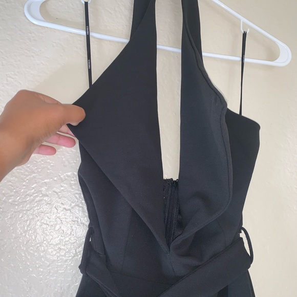 Jumpsuit Black Deep Plunge Open Back - Picture 5 of 7